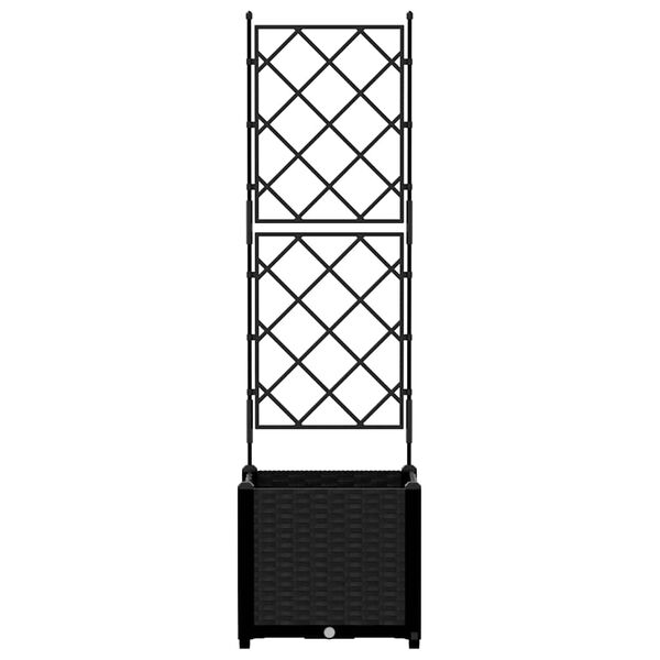 vidaXL Garden Planter Black 40 x 40 x 143 cm Steel