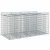 vidaXL Gabion Raised Bed 2 pcs Silver