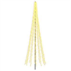 vidaXL LED Christmas Tree EKENAS 485 cm 3000 LEDs Warm White Steel