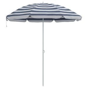 vidaXL Umbrella Blue and White 161 x 161 x 193 cm Polyester