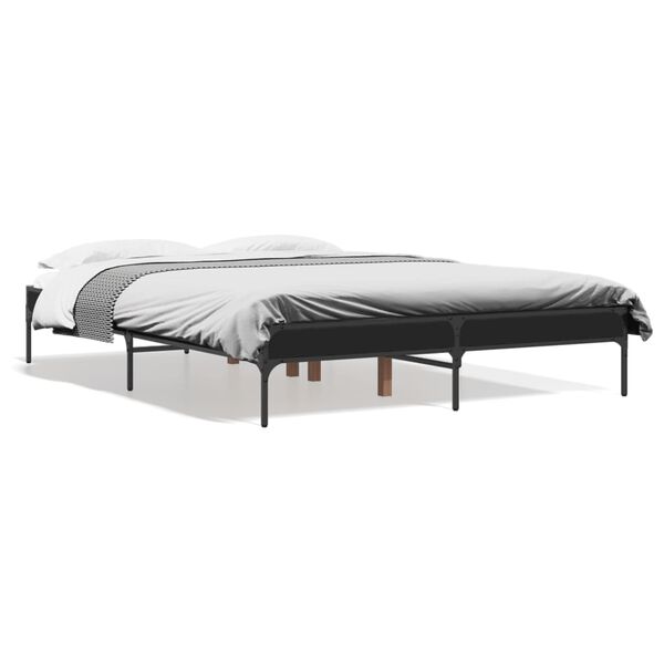 vidaXL Bed Frame without Mattress Black 120x190 cm Small Double