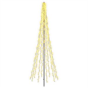 vidaXL LED Christmas Tree EKENAS 285 cm 1550 LEDs Warm White Steel