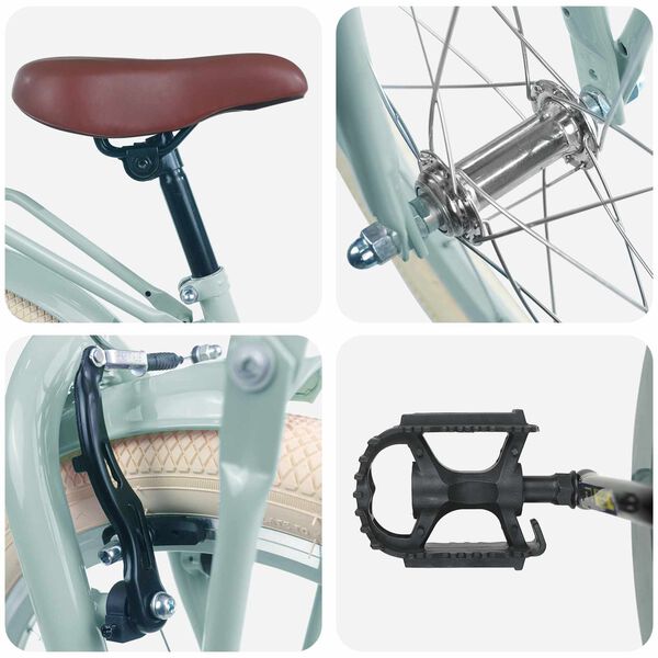 vidaXL Kids Bike 18'' for 5-7 Years Old Light Green