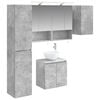 vidaXL Bathroom Cabinet Set 5 pcs Concrete Grey 50 x 14.5 x 70 cm