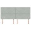 vidaXL Headboard with Headboard Light Grey 200 cm Faux Leather