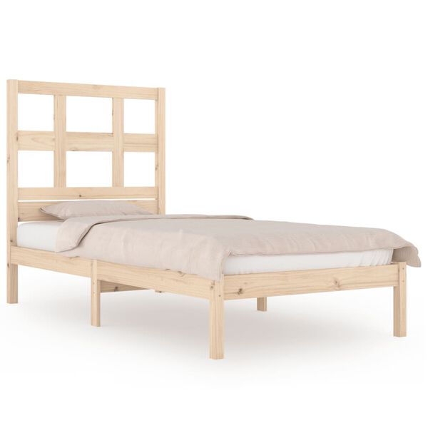 vidaXL Bed Frame without Mattress 90x190 cm Single Solid Wood Pine