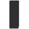 vidaXL Shoe Cabinet Black 59x35x100 cm Engineered Wood