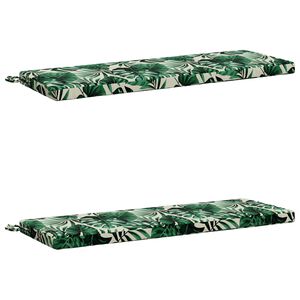vidaXL 2-Piece Bench Cushions SOEST 2 pcs 100% Polyester Leaf Pattern