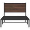 vidaXL Metal Bed Frame without Mattress Brown Oak 100x190 cm