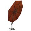 vidaXL 4-Tier Garden Parasol with Aluminium Pole Terracotta 3x3 m