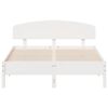 vidaXL Bed Frame without Mattress White 120x200 cm Solid Wood Pine