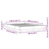 vidaXL Bed Frame without Mattress Concrete Grey 140x200 cm