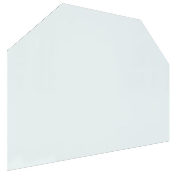 vidaXL Fireplace Glass Plate Hexagon 80x60 cm