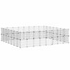 vidaXL 60-Panel Pet Cage with Door Black 35x35 cm Steel