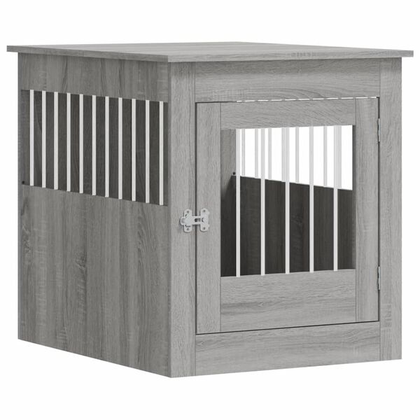 vidaXL Dog Crate Furniture Grey Sonoma 64.5x80x71 cm Engineered Wood