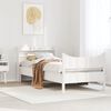 vidaXL Bed Frame with Headboard White 100x200 cm Solid Wood Pine