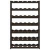 vidaXL Wine Rack for 42 Bottles Black Solid Wood Pine