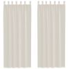 vidaXL Voile Curtains with Tab Top 2 pcs Cream
