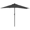 vidaXL Garden Parasol Black 294 x 150 x 224 cm Fabric