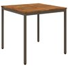 vidaXL Garden Dinner Table Natural and Coffee 80 x 80.5 x 75 cm