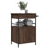 vidaXL Kitchen Trolley Brown Oak 56x43x89.5 cm Engineered Wood