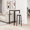 vidaXL Bar Table Natural 70 x 70 x 105 cm Solid Pine Wood