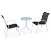 vidaXL 3 Piece Bistro Set Steel Black