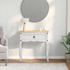 vidaXL Console table with Drawer White 73 x 35 x 73 cm Solid Pine Wood