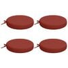 vidaXL Seat Cushions SOEST 4 pcs 100% Polyester Red &Oslash; 35 x 7 cm