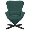 vidaXL Egg Chair Dark Green 63 x 73 x 90 cm Velvet