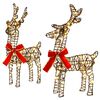 vidaXL 3D Christmas Reindeer LOVIISA 2 pcs 80 LEDs Warm White