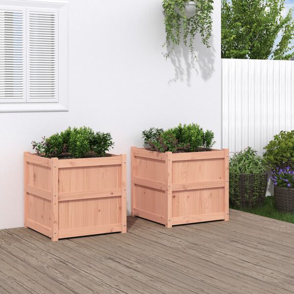 vidaXL Garden Planters 2 pcs Solid Wood Douglas
