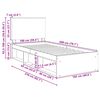 vidaXL Bed Frame Concerte Grey 100 x 200 cm Solid Pine Wood