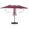 vidaXL Garden Parasol Bordeaux Red 385 x 209 x 244 cm Polyester