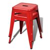 vidaXL Stacking Stools 2 pcs Red Metal