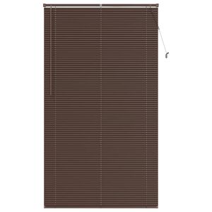vidaXL Venetian Blind Manual Dark Brown with Pattern 213 x 120 cm PVC