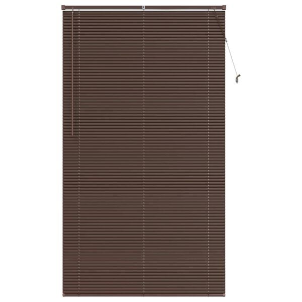 vidaXL Venetian Blind Manual Dark Brown with Pattern 213 x 120 cm PVC