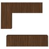 vidaXL 5 Piece TV Wall Units Brown Oak Engineered Wood