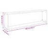 vidaXL Wall Cube Shelf 4 pcs High Gloss Grey 100x15x30 cm Engineered Wood