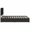 vidaXL Storage Bed with Headboard Black 150 x 200 cm Engineered Wood