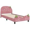vidaXL Children's Bed Frame with Headboard Pink 80 x 200 cm Velvet