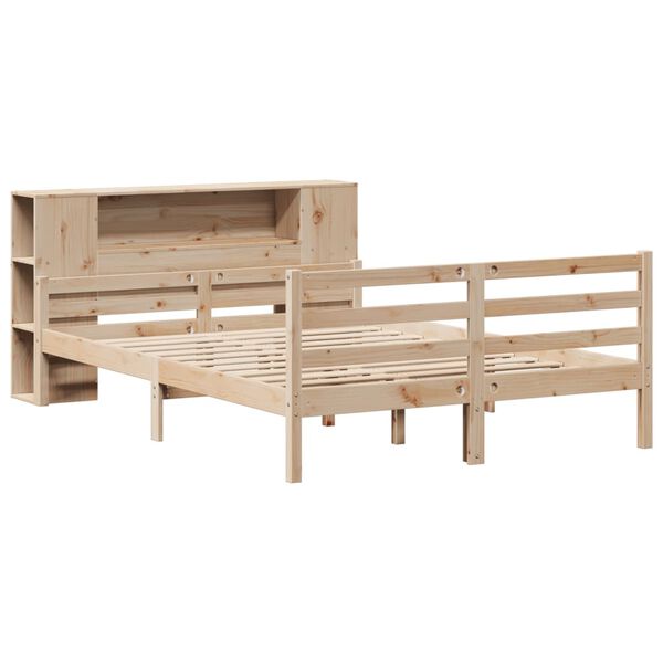 vidaXL Bookcase Bed without Mattress 140x200 cm Solid Wood Pine