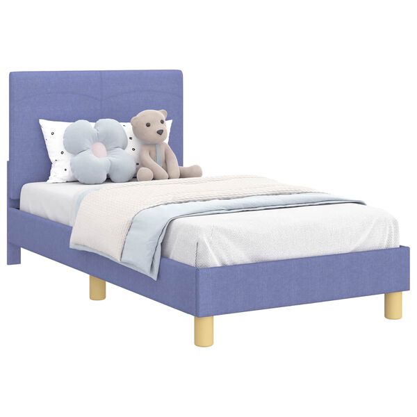 vidaXL Children's Bed Frame with Headboard Jeans Blue 80 x 160 cm