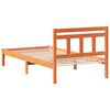 vidaXL Bed Frame Brown 90 x 200 cm Solid Pine Wood
