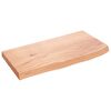 vidaXL Wall Shelf Light Brown 60x30x(2-4) cm Treated Solid Wood Oak