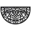 vidaXL Door Mat Half Round 45x75 cm Rubber