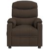 vidaXL Recliner Chair Dark Brown Fabric