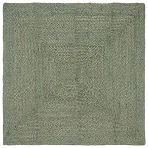 vidaXL Area Rug Olive Green 120 x 120 cm Jute