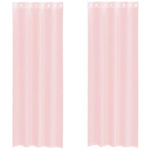 vidaXL Voile Curtains with Grommets 2 pcs Light Pink 140x300 cm
