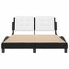 vidaXL Bed Frame without Mattress "Zadar" Black and White 120x200 cm Faux Leather